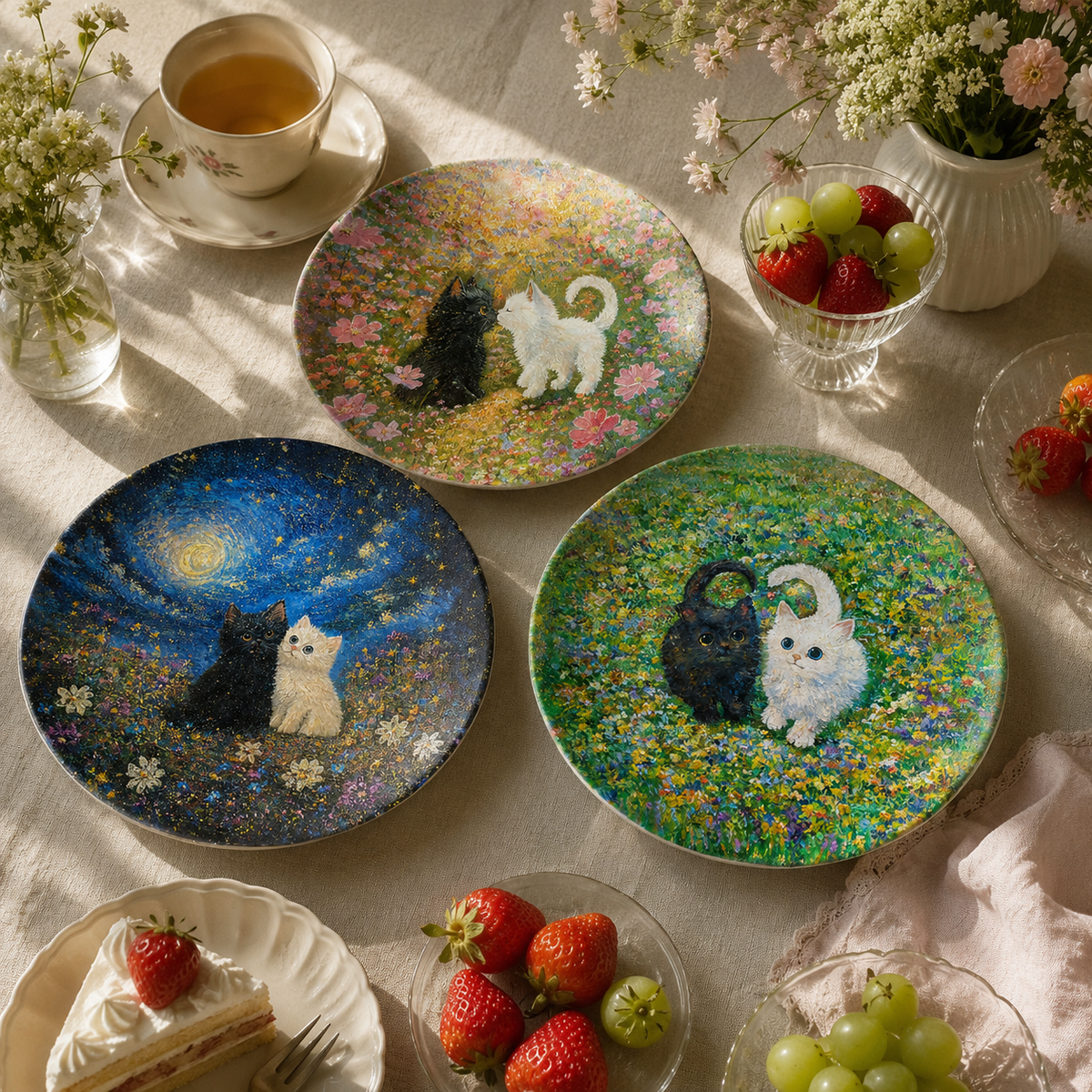 Palette and Plate collection, three artwork plates