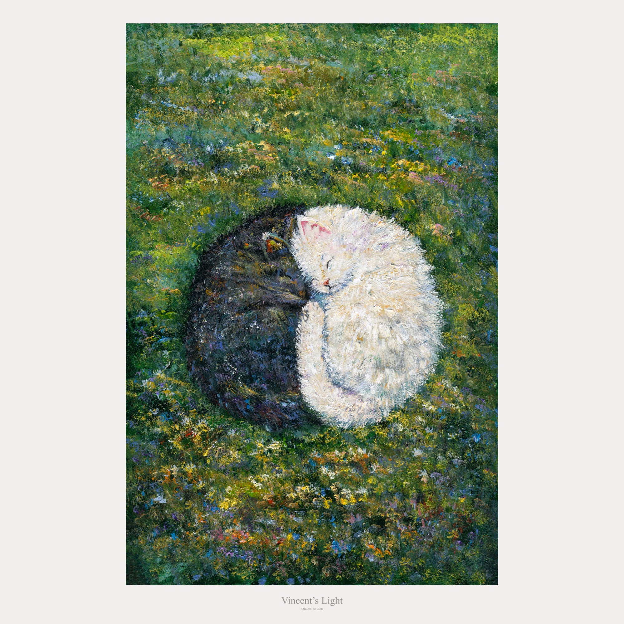 Petits cœurs dans la prairie II | Cartes de vœux