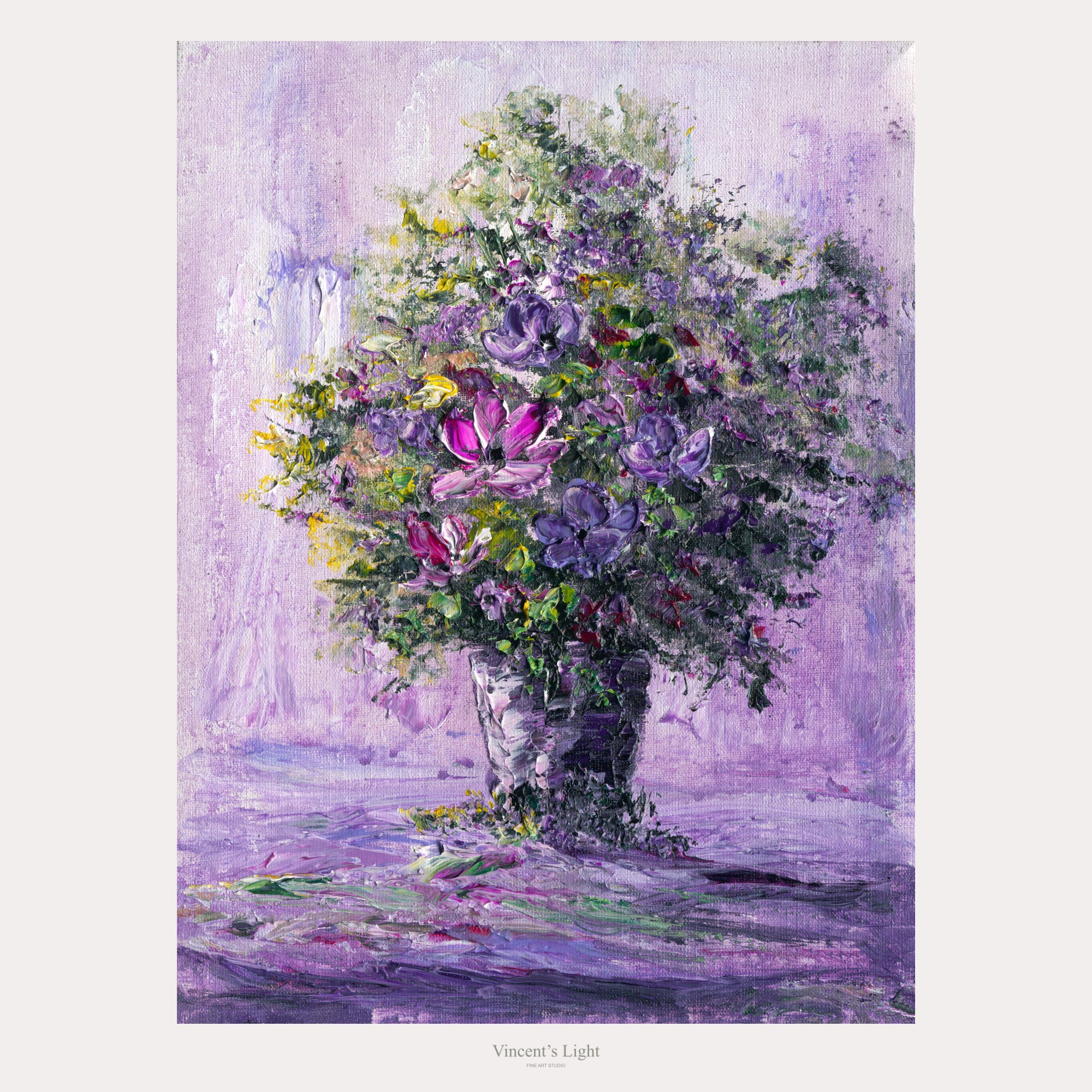 Bouquet Violet | Dessous de Verre | Lot d'Un