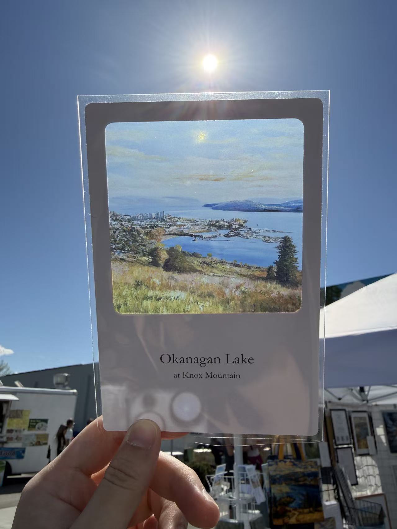 Okanagan Lake at Knox Mountain | Art Window Postcard