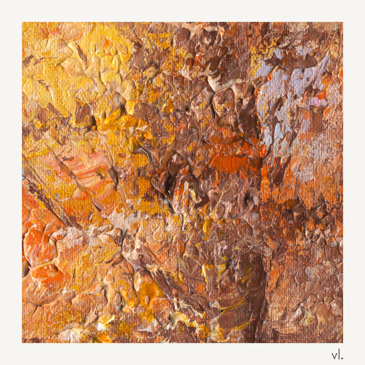 Detail of Golden Grove by Yingzhi Chen, showing the brushwork