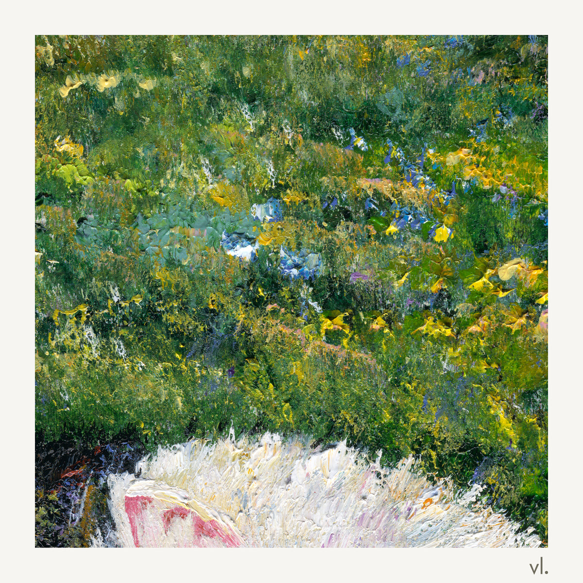 Second detail of Little Hearts in the Meadow II by Zhongda Huang