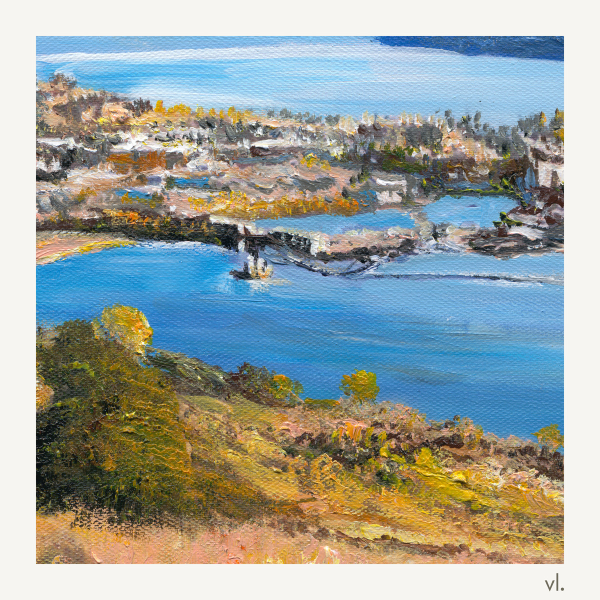 Second detail of Okanagan Lake at Knox Mountain by Yingzhi Chen