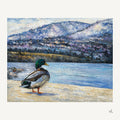 Le lac Okanagan à l'aube de l'hiver