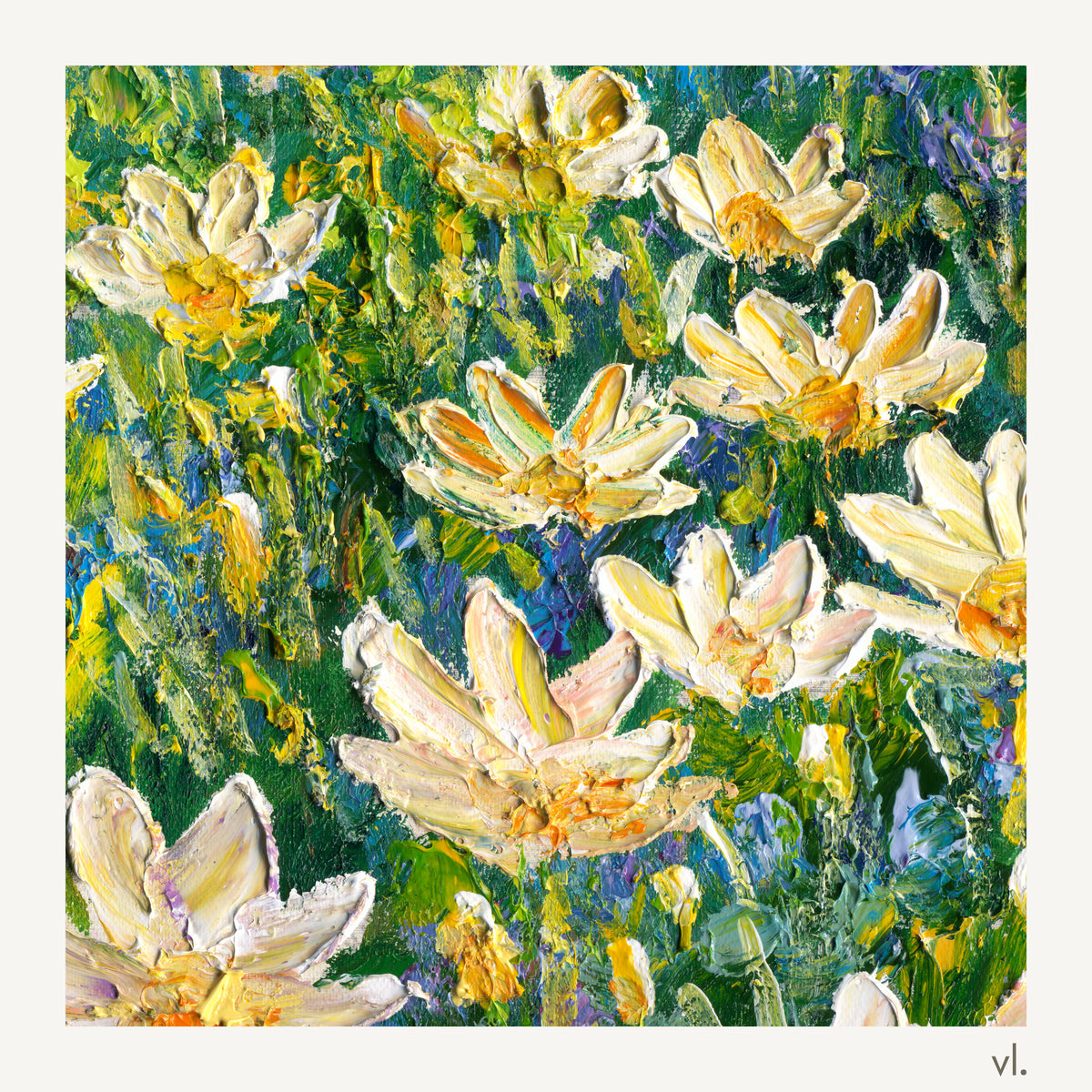 Detail of Rain Lilies by Zhongda Huang, showing the brushwork