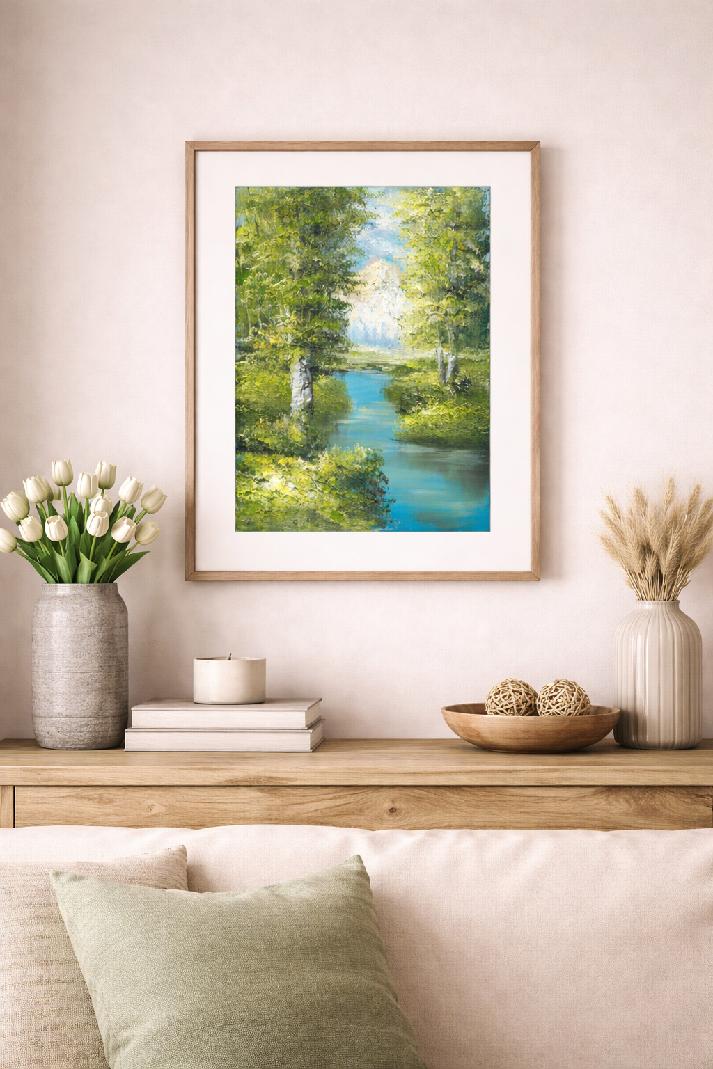 L'eau entre les arbres