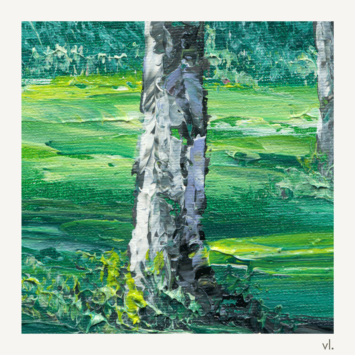 Detail of Summer Green by Yingzhi Chen, showing the brushwork