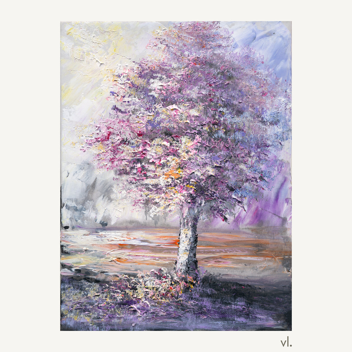 Violet Canopy by Yingzhi Chen, original painting, full view