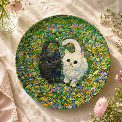 Little Hearts in the Meadow | 8-inch Art Plate