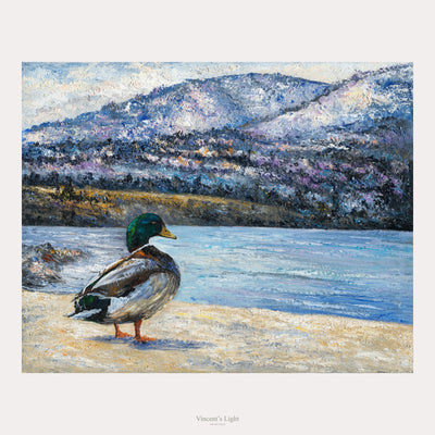 Le lac Okanagan à l'aube de l'hiver