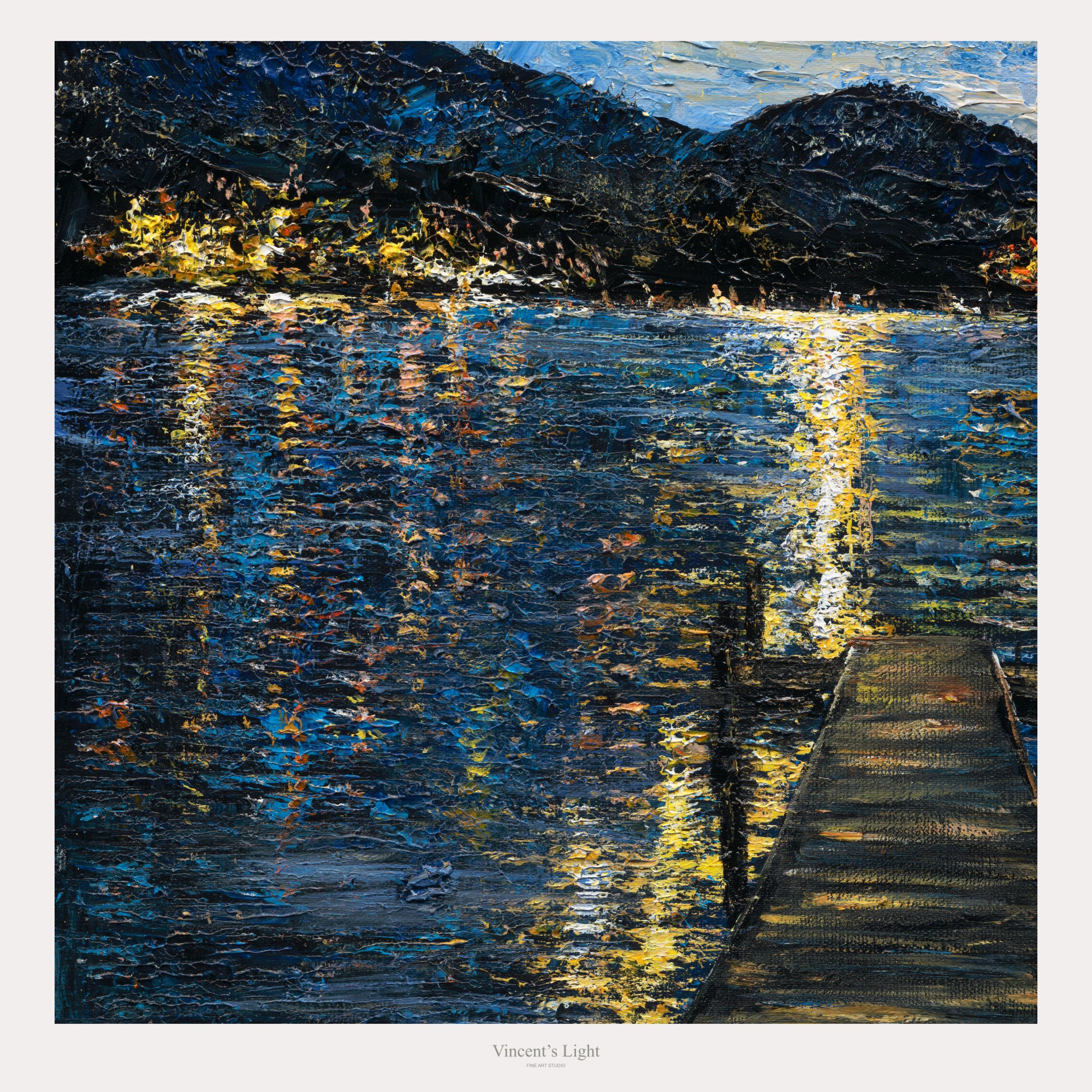 Le lac Okanagan au clair de lune