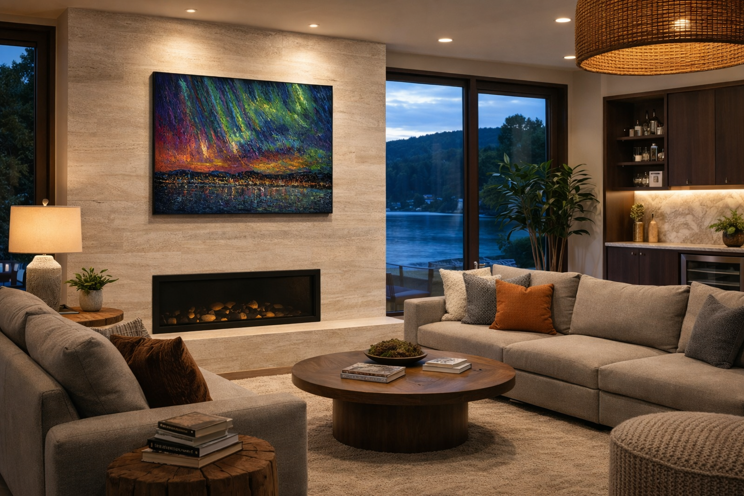 Okanagan Lake Beneath the Aurora | Giclée Print