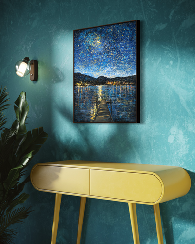 Le lac Okanagan au clair de lune