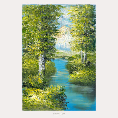 L'eau entre les arbres
