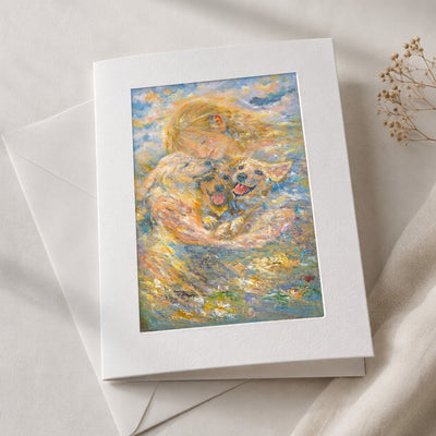 Held in Light art card in an acid-free 5×7 mat with envelope