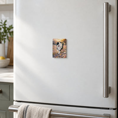 Jack art magnet on a warm white fridge door