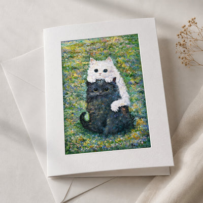 Little Hearts in the Meadow III art card in an acid-free 5×7 mat with envelope