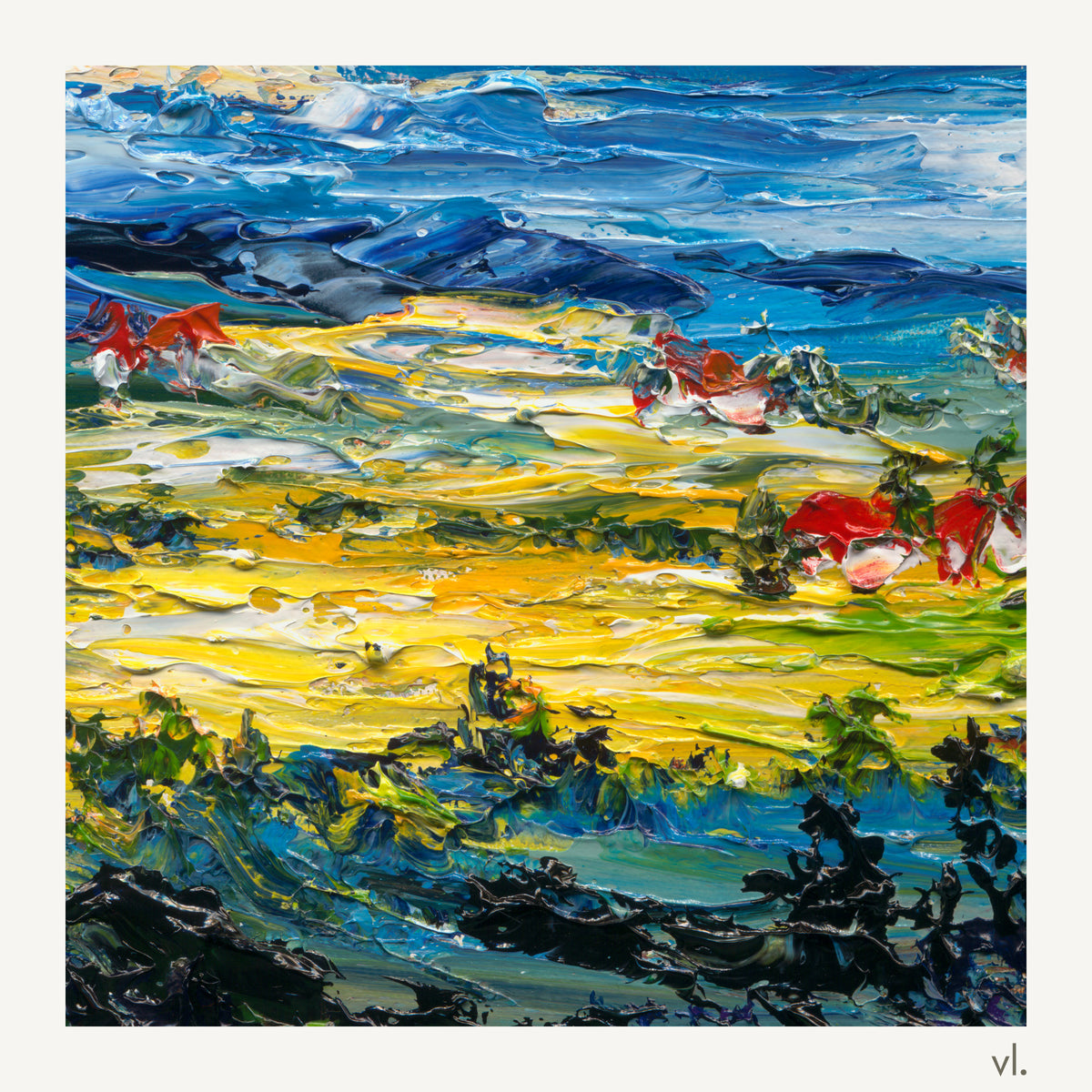 Detail of The Black Cloud by Yingzhi Chen, showing the brushwork
