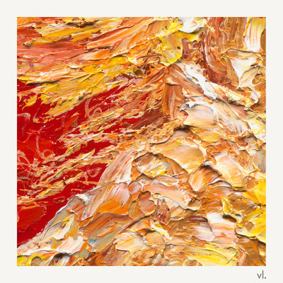 Detail of Blazing Spirit by Yingzhi Chen, showing the brushwork