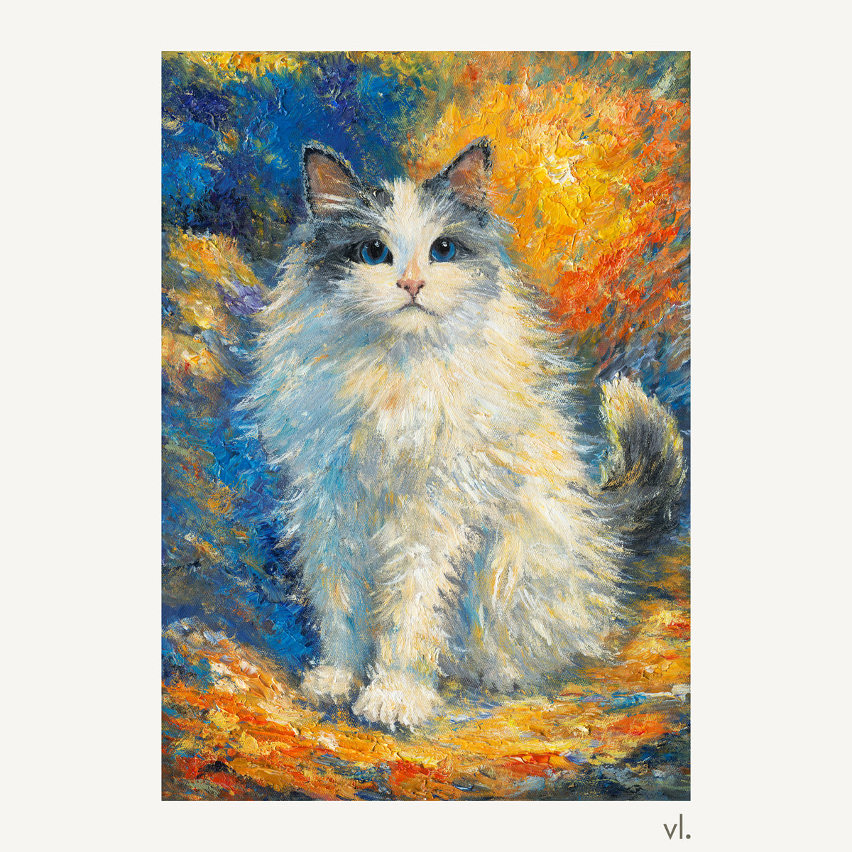 Bunbun by Zhongda Huang, original painting, full view