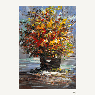 Ember Bouquet by Yingzhi Chen, original painting, full view