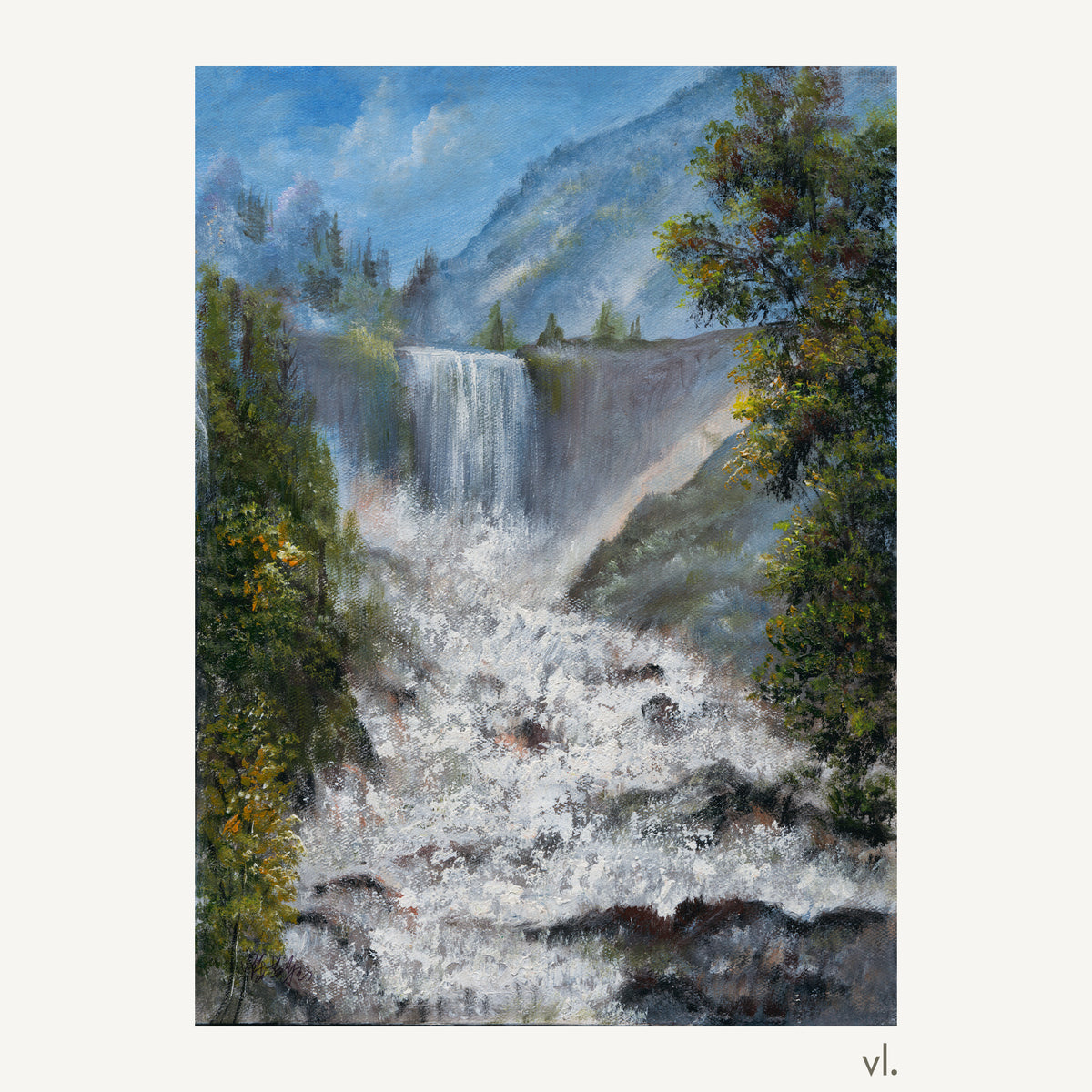 Falling Water by Yingzhi Chen, original painting, full view