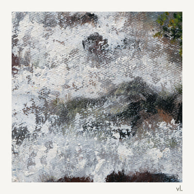 Detail of Falling Water by Yingzhi Chen, showing the brushwork