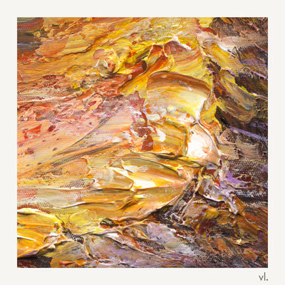 Detail of Golden Ridge by Yingzhi Chen, showing the brushwork