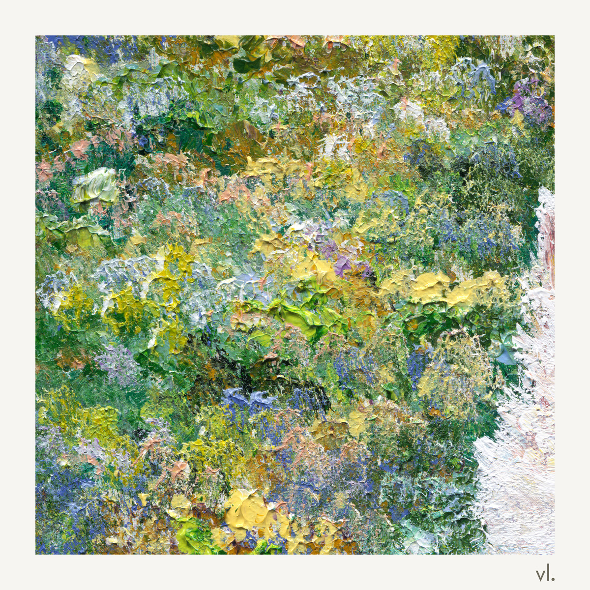 Second detail of Little Hearts in the Meadow III by Zhongda Huang