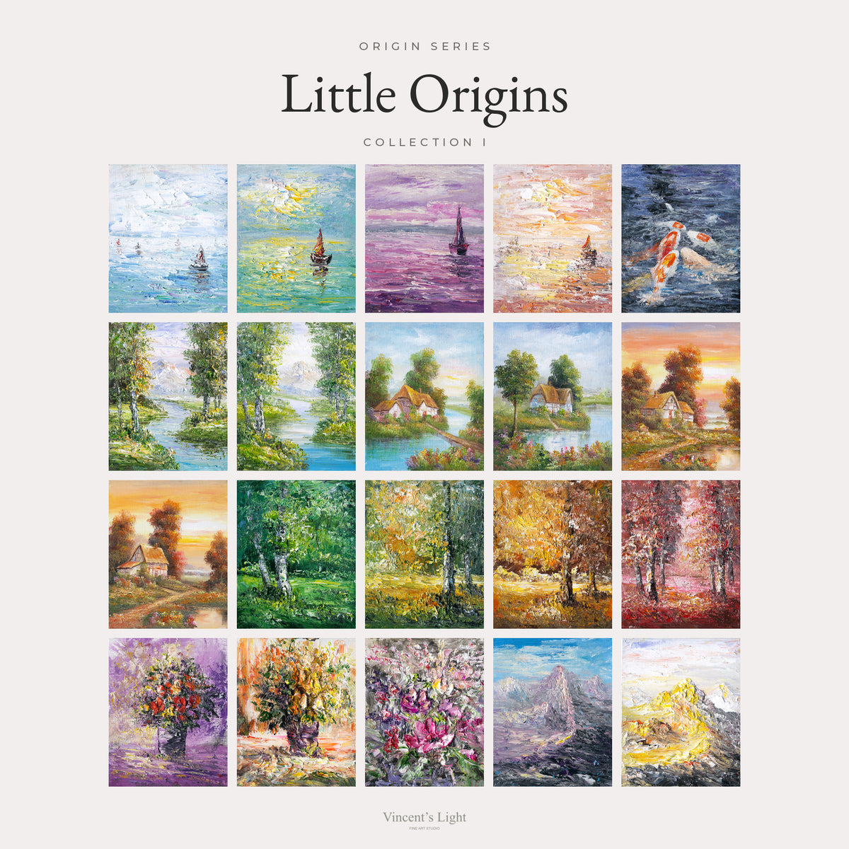 Little Origins Collection I by Yingzhi Chen — twenty small original paintings