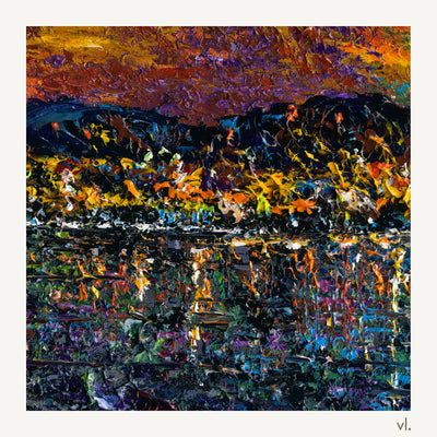 Second detail of Okanagan Lake Beneath the Aurora by Zhongda Huang