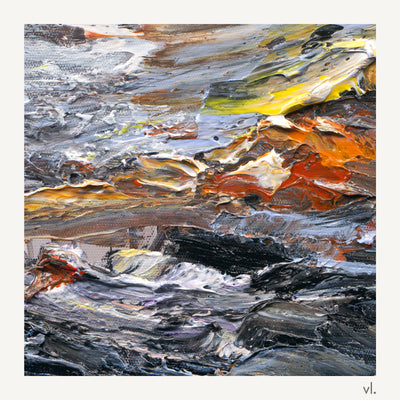 Detail of Rising Ridge by Yingzhi Chen, showing the brushwork