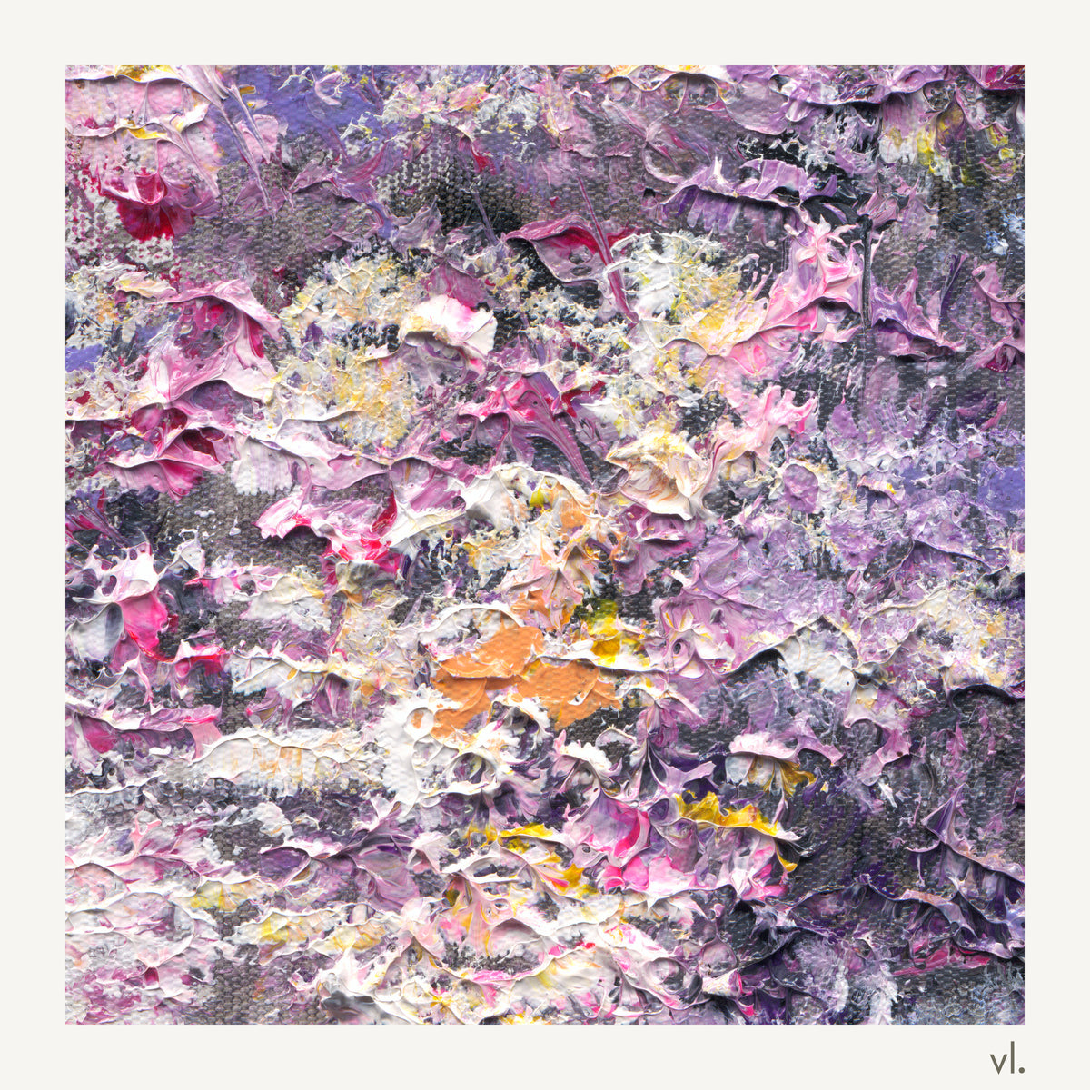 Detail of Violet Canopy by Yingzhi Chen, showing the brushwork