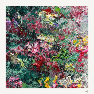 Detail of Where Color Leads by Yingzhi Chen, showing the brushwork